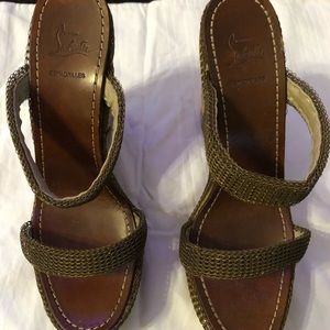 Christian Louboutin Chain Wedge Sandals